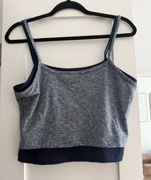 SET Active Heathered Gray-Purple Seamless Tank Bralette thumbnail 1