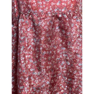 Altar'd‎ State Burgundy Floral Babydoll Mini Dress Square Neck Long Sleeve L thumbnail 2
