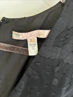 Anthropologie Hutch Black Burnout Wide Leg Jumpsuit thumbnail 9