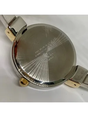 Anne Klein women’s two tone cuff bracelet watch 33mm round quartz 7” running thumbnail 6