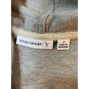 Susan Graver Hoodie Sweatshirt Jacket Womens Small Cozy Pockets‎ Basic Cabincore thumbnail 5