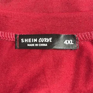 Shein Curve‎ 4XL Red Lune Twist Front V Neck Tshirt Dress Office Corporate Work thumbnail 7