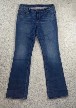 Old Navy Bootcut Jeans Women 10x31 Mid Rise Medium Wash Casual Preppy Chic‎ Boho thumbnail 1