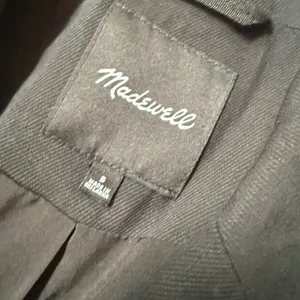 Madewell Larsen Blazer True Black Double Breasted Oversized Twill Jacket Size S thumbnail 5