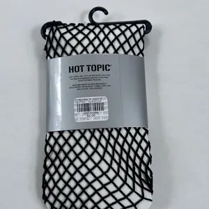 Tights 1 each: Hot Topic Black Fishnets, Hue Control Top Sheer Cable Black SZ 1 thumbnail 5