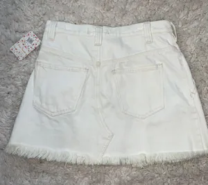 White Denim Skirt thumbnail 7