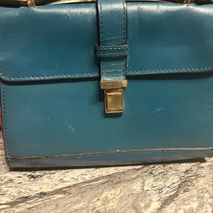 Zara Teal Leather Accessory thumbnail 4