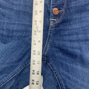 Ariat size 31 short high rise straight Real Denim Jeans Blue Stitching cowgirl r thumbnail 6