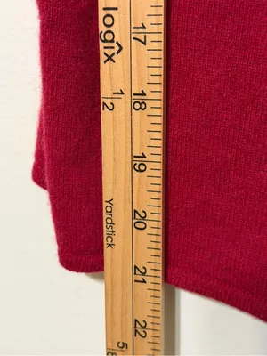 Ann Taylor 100% Cashmere Red Tank Top Size Small Fall Winter thumbnail 6
