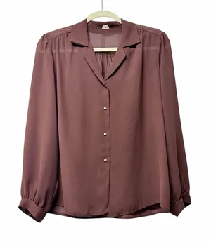 Elegant Brown Women's Blouse thumbnail 1