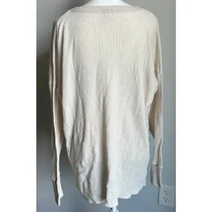 Aerie Waffle Knit Graphic Sweatshirt Do What Makes You Happy Size XL thumbnail 5