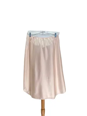 Vintage Bali Slip Skirt Pink Size M Cottagecore Coquette Spring Satin Bohemian thumbnail 10