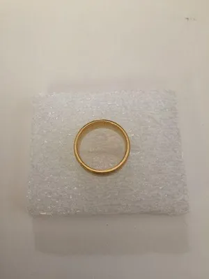 Handmade Gold Stainless Steel Ring - US Size 8 thumbnail 2