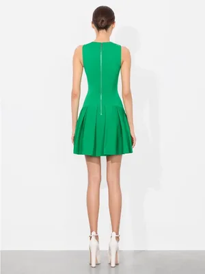 Alice + Olivia Adley Drop Wait Mini Dress in Light Emerald 6 thumbnail 4