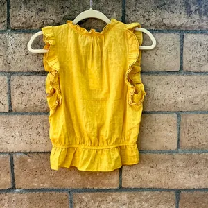 NEW BB Dakota Revolve Are You Frill‎ Top Yellow Size NWT Flirty Ruffle S Cottage thumbnail 6