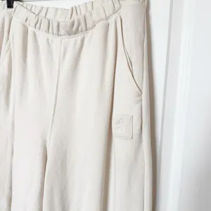 Free People Balloon Knit Joggers Size Large Ivory Lounge Athleisure Baggy thumbnail 3