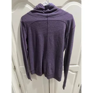 Lululemon Reversible Scuba Hoodie Purple Stripe Solid Size Small Womens Pullover thumbnail 3