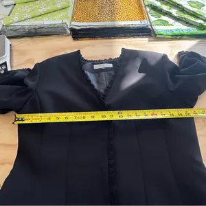 Vintage Tahari ASL Classic Career Ruffle Regular Fit Blazer Jacket Black Size 16 thumbnail 11
