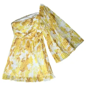 Anthropologie x La Maison Talulah Sunshine Yellow One Shoulder Floral Mini Dress thumbnail 7