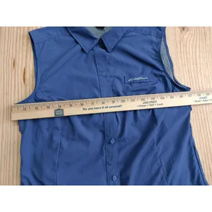 Eddie Bauer Women's Sleeveless Hiking Shirt XS Blue Vented Outdoor Travel Top thumbnail 11