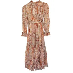 Zimmermann Kaleidoscope Tubular Midi Dress Red Swirl Floral Sz‎ US 2P NEW $1150 thumbnail 7