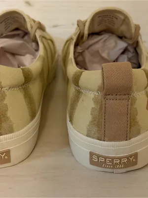 SPERRY Top Sider Slip-on Sneaker Women’s Size 8.5M Cream/Beige Canvas NEW Preppy thumbnail 5