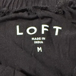 LOFT Black Ruffle Hem Tunic Medium thumbnail 3