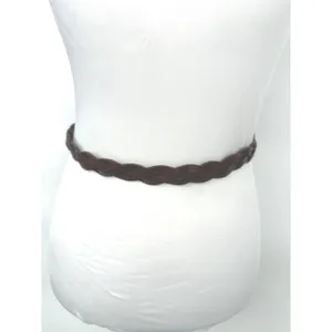 Abercrombie & Fitch Braided Belt Women XS/S Brown Leather Skinny Boho Western thumbnail 7