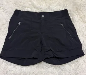 Athleta Black Athletic Zip-Pocket Shorts thumbnail 1