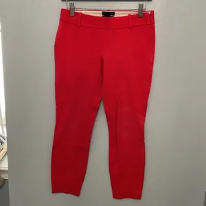 J. Crew Minnie Pants Red‎ Size 00 Cropped Ankle Slim Fit thumbnail 4