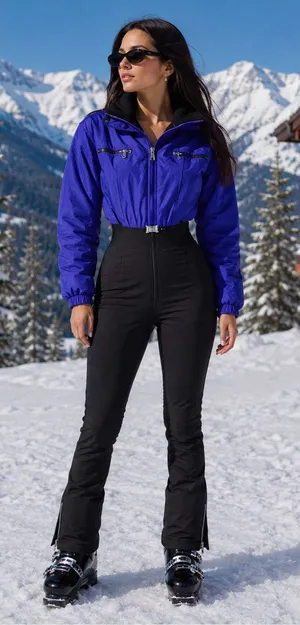 One Piece NILS Vintage Purple Ski Suit 4P thumbnail 1