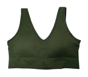 Maurices True Stretch Directional Ribbed Bralette Olive Green thumbnail 1