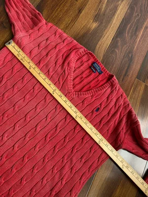 Polo Ralph Lauren 100% Cotton Lightweight Loose Cable Knit Split Hem Sweater S thumbnail 8