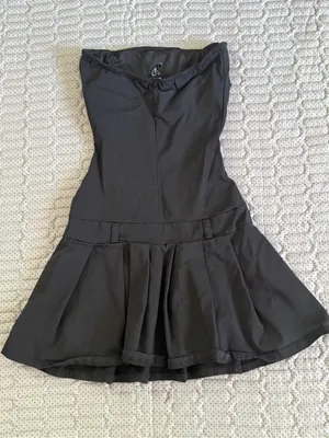 Windsor Black Strapless Pleated Mini Dress thumbnail 3