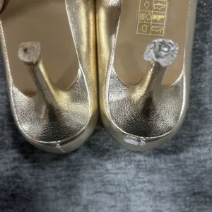 Kurt Geiger London Gold Metallic Leather Pointed Toe Pumps Heels EU 38 US 7.5/8 thumbnail 5