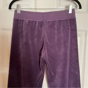 Juicy Couture Y2K Velour Track Pants Sweatpants Sz Small Purple thumbnail 9