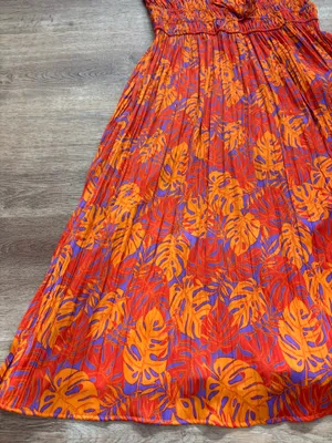Nine West Floral Midi Red Dress thumbnail 2