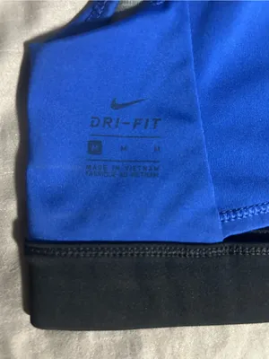 Nike Blue & Black Dri-FIT Sports Bra Size M thumbnail 3