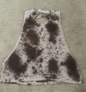 lululemon athletica Brown and Cream Tie-Dye Racerback Crop Tank thumbnail 1