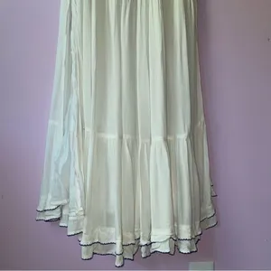 Lulu's XXS Maxi Dress White Embroidered Floral Vacation Cottage Coastal Boho thumbnail 13