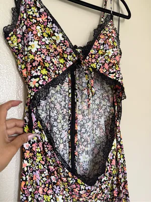 AFRM Olivier Lace Cutout Floral Maxi Dress M Y2K Romantic $138 thumbnail 5