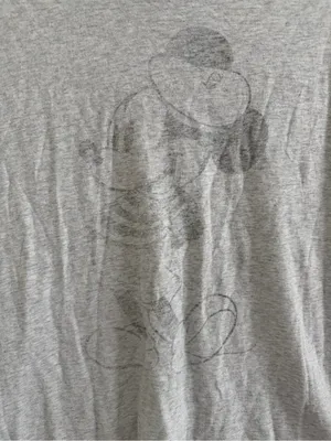 aerie Disney Light Gray Short-Sleeve Tee with Black Trim thumbnail 2