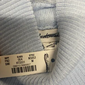 Madewell Top Womens Medium Merino Wool Silk Sweater Tank Mockneck Blue NS653 thumbnail 6