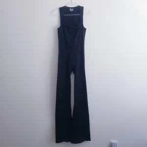 Halara OQQ Ribbed Wide Boot Cut Jumpsuit thumbnail 2