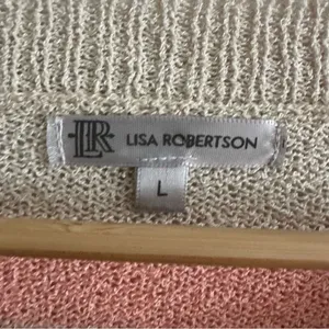 Lisa Robertson Women’s Sweater American Flag Pastel Color Size L thumbnail 3