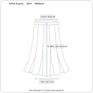 Stitch & Pine‎ Womens Mesh Mini Maxi Skirt Size Medium Cottage Fairy Boho Retro thumbnail 9
