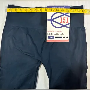One5One Women Navy Blue Eyelet‎ Hem Cropped Activewear Casual Leggings L/XL thumbnail 7