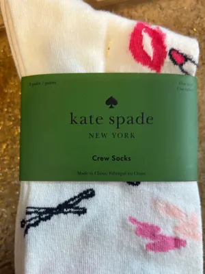 NWT *Bundle of 6 pairs* kate ♠️ spade New York crew socks OS thumbnail 4