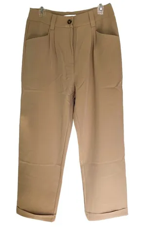 Petal & Pup Beige Tan High Waist Straight Leg Slack Pants Women’s Size 6 Chic thumbnail 1