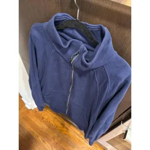 Lululemon Athletica Scuba Oversized Funnel-Neck Full Zip sweatshirt blue xl-xxl thumbnail 2